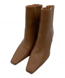 Mila Owen（ミラオーウェン）の古着「フレンチスクエアショートブーツ」｜ブラウン