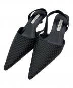 CELFORDセルフォード）の古着「ポインテッドバッグゴムミュール」｜ブラック