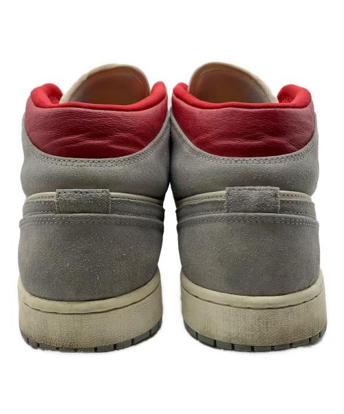 NIKE（ナイキ）NIKE (ナイキ) AIR JORDAN 1 MID PREMIUM ホワイト×グレー×レッド サイズ:28.5の古着・服飾アイテム