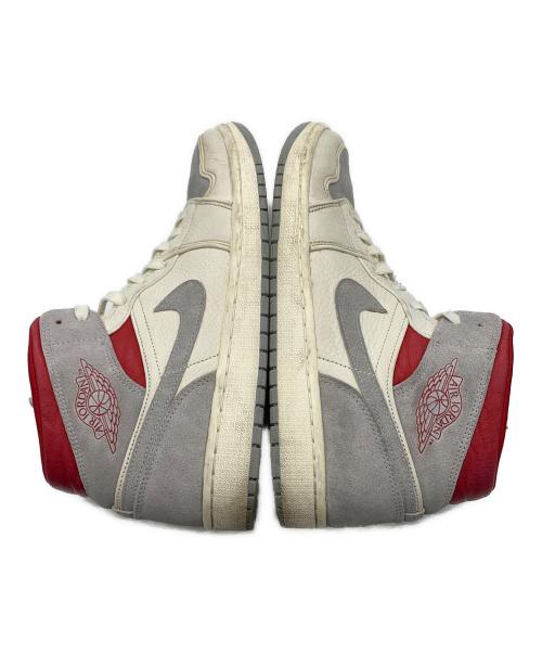 NIKE（ナイキ）NIKE (ナイキ) AIR JORDAN 1 MID PREMIUM ホワイト×グレー×レッド サイズ:28.5の古着・服飾アイテム