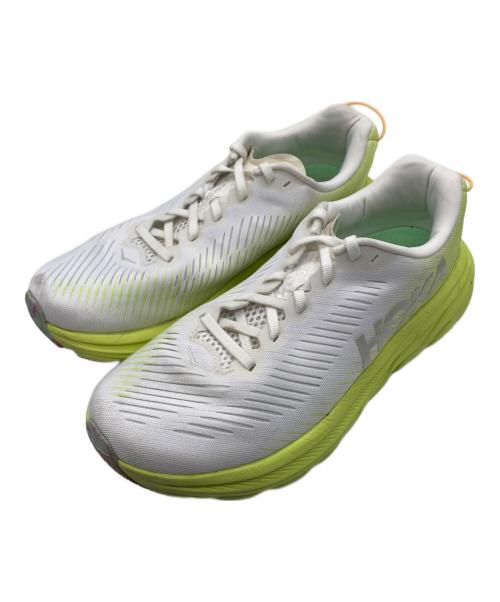 HOKAONEONE（ホカオネオネ）HOKAONEONE (ホカオネオネ) リンコン3 スニーカー ホワイト×イエロー サイズ:JPN 25の古着・服飾アイテム