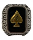 MCDエムシーディー）の古着「カレッジリング」｜シルバー×ブラック