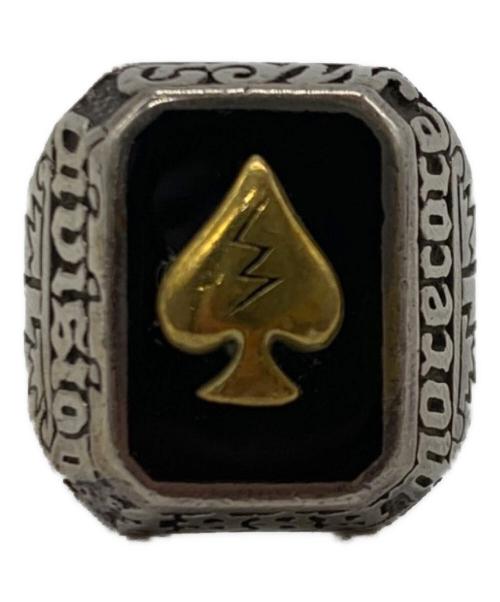 MCD（エムシーディー）MCD (エムシーディー) カレッジリング シルバー×ブラック サイズ:17号の古着・服飾アイテム