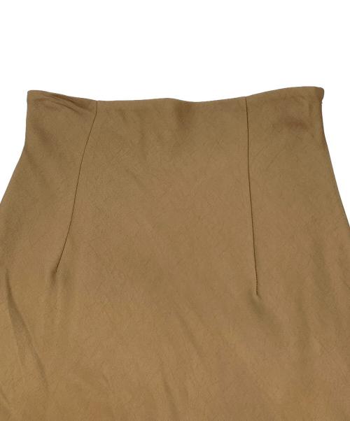 anuans（アニュアンス）anuans (アニュアンス) シャイニーサテンナロースカート ベージュ サイズ:Mの古着・服飾アイテム