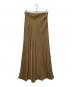 anuans（アニュアンス）の古着「シャイニーサテンナロースカート」｜ベージュ