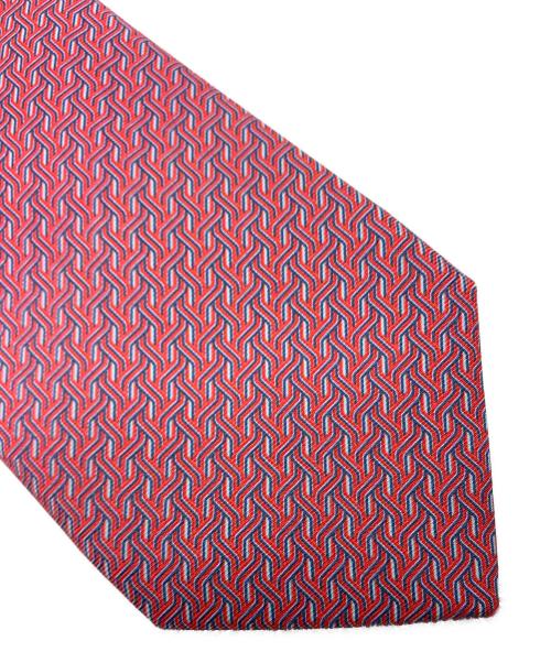 HERMES（エルメス）HERMES (エルメス) シルクツイルタイ レッド サイズ:表記無しの古着・服飾アイテム