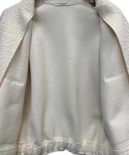 BEAUTY&YOUTH（ビューティーアンドユース）BEAUTY&YOUTH (ビューティーアンドユース) ブークレーダブルジップブルゾン アイボリー サイズ:Sの古着・服飾アイテム