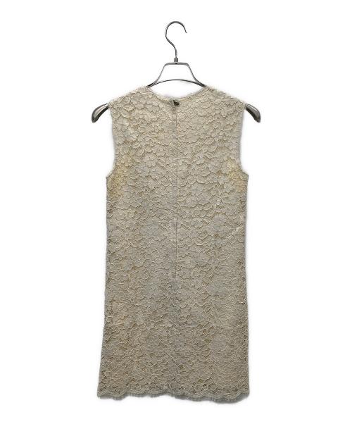 DOLCE & GABBANA（ドルチェ＆ガッバーナ）DOLCE & GABBANA (ドルチェ＆ガッバーナ) フラワーレースドレス アイボリー サイズ:40の古着・服飾アイテム