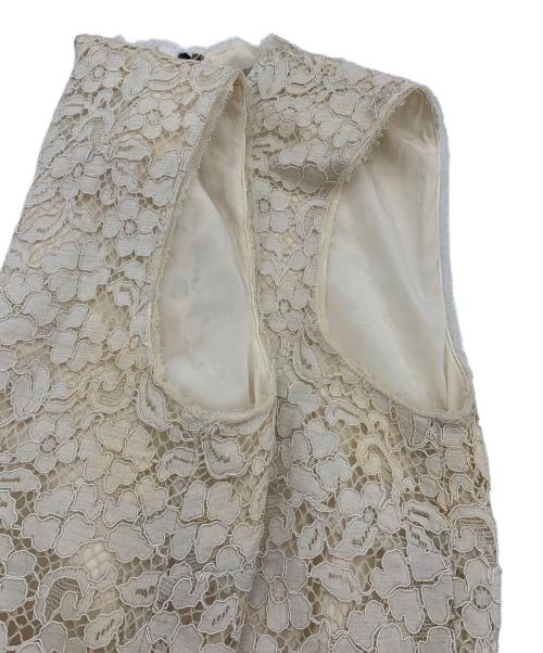 DOLCE & GABBANA（ドルチェ＆ガッバーナ）DOLCE & GABBANA (ドルチェ＆ガッバーナ) フラワーレースドレス アイボリー サイズ:40の古着・服飾アイテム