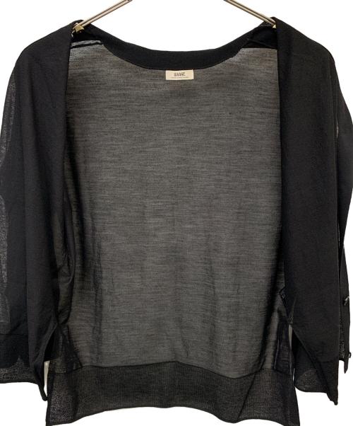 journal standard L'essage（ジャーナルスタンダード レサージュ）journal standard L'essage (ジャーナルスタンダード レサージュ) 薄手カーディガン ブラック サイズ:表記なしの古着・服飾アイテム