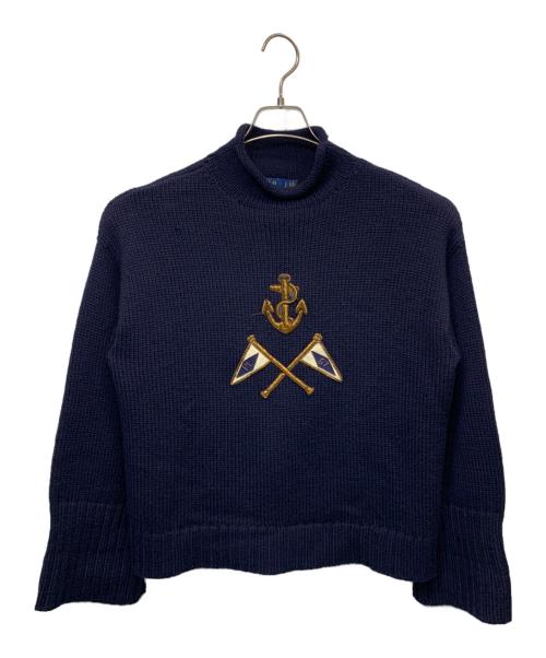 POLO RALPH LAUREN（ポロ・ラルフローレン）POLO RALPH LAUREN (ポロ・ラルフローレン) 厚手ニット ネイビー サイズ:Sの古着・服飾アイテム