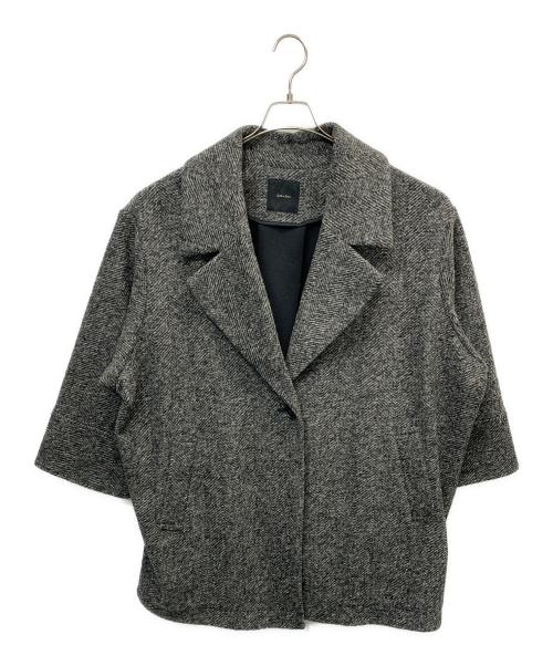 Spick and Span（スピック＆スパン）Spick and Span (スピックアンドスパン) Wスライバーヘリンボーンミドルコート グレー サイズ:38の古着・服飾アイテム