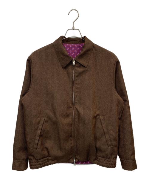 BEAMS（ビームス）BEAMS (ビームス) リバーシブルブルゾン ブラウン×パープル サイズ:Mの古着・服飾アイテム