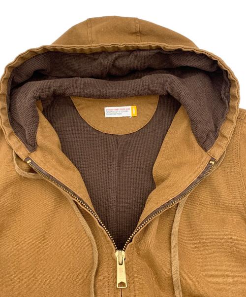 stussy（ステューシー）stussy (ステューシー) FUNKY FRESH GEAR DUCK WORK JACKET ブラウン サイズ:Lの古着・服飾アイテム