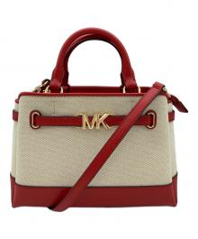 MICHAEL KORS（マイケル・コース）の古着「2WAYバッグ」｜ベージュ×レッド