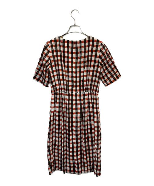 MACKINTOSH LONDON（マッキントッシュ ロンドン）MACKINTOSH LONDON (マッキントッシュ ロンドン) 半袖ワンピース ホワイト×レッド サイズ:38の古着・服飾アイテム
