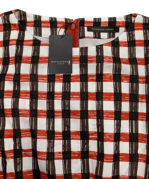 MACKINTOSH LONDON（マッキントッシュ ロンドン）MACKINTOSH LONDON (マッキントッシュ ロンドン) 半袖ワンピース ホワイト×レッド サイズ:38の古着・服飾アイテム