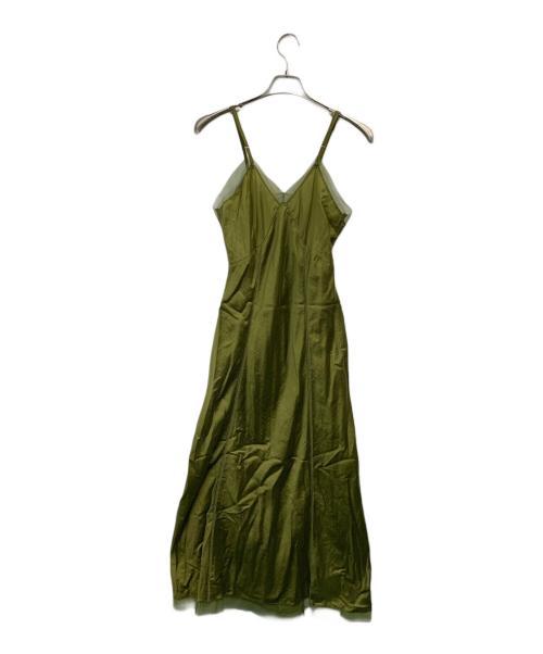 PERVERZE（パーバーズ）PERVERZE (パーバーズ) ノースリーブ・キャミソールワンピース グリーン サイズ:Fの古着・服飾アイテム