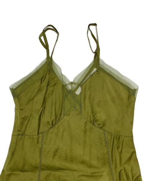 PERVERZE（パーバーズ）PERVERZE (パーバーズ) ノースリーブ・キャミソールワンピース グリーン サイズ:Fの古着・服飾アイテム