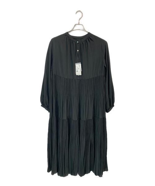 Spick and Span（スピック＆スパン）Spick and Span (スピック＆スパン) ワッシャーサテンティアードワンピース ブラック サイズ:38の古着・服飾アイテム