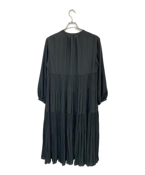 Spick and Span（スピック＆スパン）Spick and Span (スピック＆スパン) ワッシャーサテンティアードワンピース ブラック サイズ:38の古着・服飾アイテム