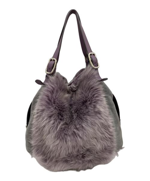 TOD'S（トッズ）TOD'S (トッズ) 2WAYファーバッグ パープルの古着・服飾アイテム