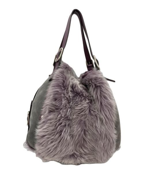 TOD'S（トッズ）TOD'S (トッズ) 2WAYファーバッグ パープルの古着・服飾アイテム