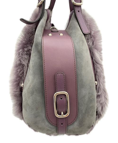 TOD'S（トッズ）TOD'S (トッズ) 2WAYファーバッグ パープルの古着・服飾アイテム
