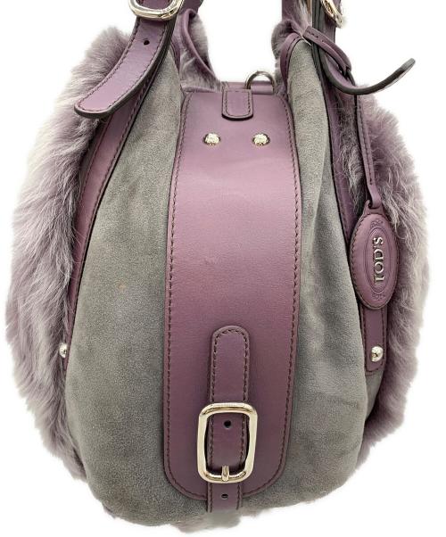 TOD'S（トッズ）TOD'S (トッズ) 2WAYファーバッグ パープルの古着・服飾アイテム