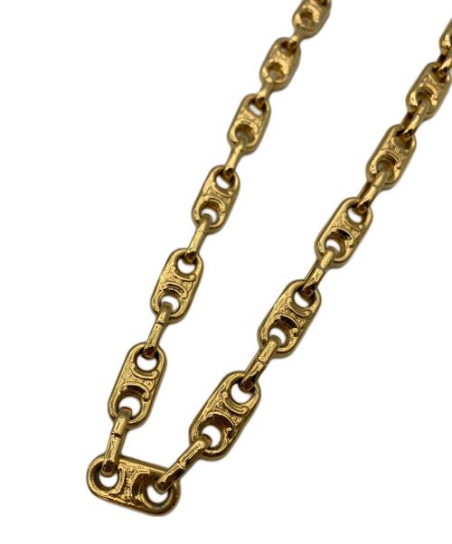 CELINE（セリーヌ）CELINE (セリーヌ) マカダムモチーフチェーンネックレス ゴールドの古着・服飾アイテム