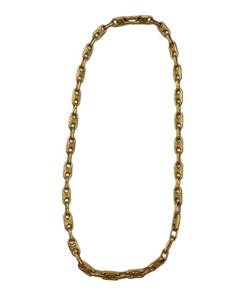 CELINE（セリーヌ）CELINE (セリーヌ) マカダムモチーフチェーンネックレス ゴールドの古着・服飾アイテム