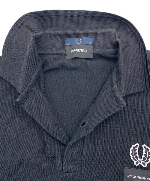 FRED PERRY（フレッドペリー）FRED PERRY (フレッドペリー) ART COMES FIRST (アートカムズファースト) ポロシャツ ブラック サイズ:38の古着・服飾アイテム