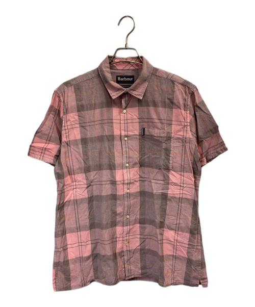 Barbour（バブアー）Barbour (バブアー) 半袖シャツ ピンク サイズ:Ｍの古着・服飾アイテム