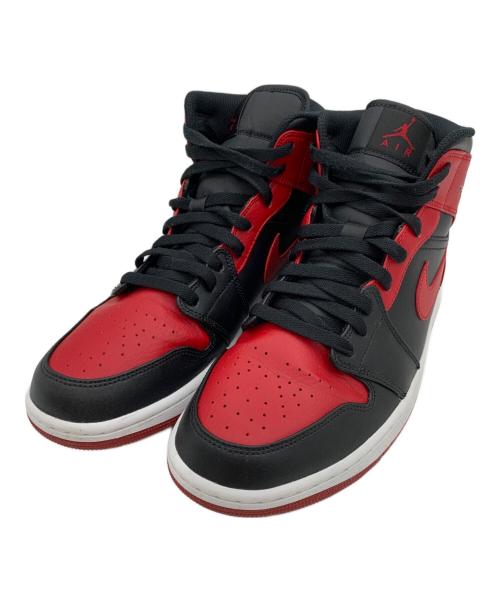 NIKE（ナイキ）NIKE (ナイキ) AIR JORDAN 1 MID ハイカットスニーカー レッド×ブラック サイズ:28.5cmの古着・服飾アイテム