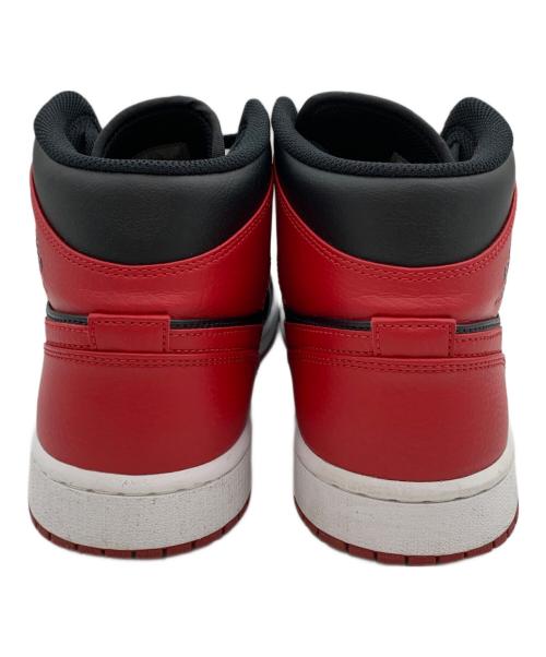 NIKE（ナイキ）NIKE (ナイキ) AIR JORDAN 1 MID ハイカットスニーカー レッド×ブラック サイズ:28.5cmの古着・服飾アイテム