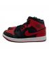 NIKE (ナイキ) AIR JORDAN 1 MID ハイカットスニーカー レッド×ブラック サイズ:28.5cm：9000円