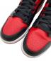 中古・古着 NIKE (ナイキ) AIR JORDAN 1 MID ハイカットスニーカー レッド×ブラック サイズ:28.5cm：9000円