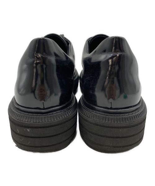 EMPORIO ARMANI（エンポリオアルマーニ）EMPORIO ARMANI (エンポリオアルマーニ) エナメルシューズ ブラック サイズ:9 1/2の古着・服飾アイテム