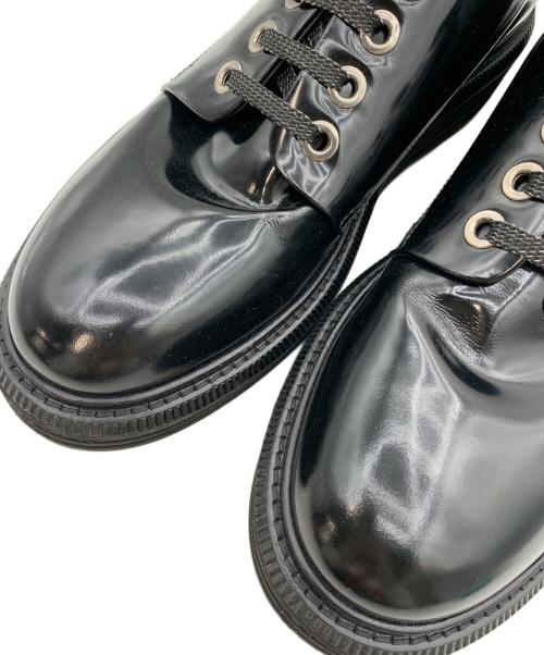 EMPORIO ARMANI（エンポリオアルマーニ）EMPORIO ARMANI (エンポリオアルマーニ) エナメルシューズ ブラック サイズ:9 1/2の古着・服飾アイテム