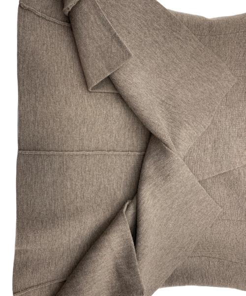 theory luxe（セオリーリュクス）theory luxe (セオリーリュクス) Vネックダブルニットジャケット ブラウン サイズ:38の古着・服飾アイテム