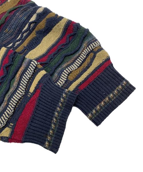 ROUNDTREE YORKE（ラウンドツリーヨーク）ROUNDTREE YORKE (ラウンドツリーヨーク) 3Dニット ネイビー サイズ:XXLの古着・服飾アイテム