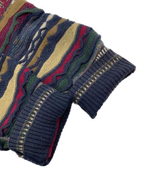 ROUNDTREE YORKE（ラウンドツリーヨーク）ROUNDTREE YORKE (ラウンドツリーヨーク) 3Dニット ネイビー サイズ:XXLの古着・服飾アイテム