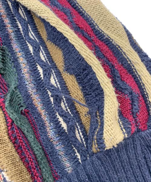 ROUNDTREE YORKE（ラウンドツリーヨーク）ROUNDTREE YORKE (ラウンドツリーヨーク) 3Dニット ネイビー サイズ:XXLの古着・服飾アイテム