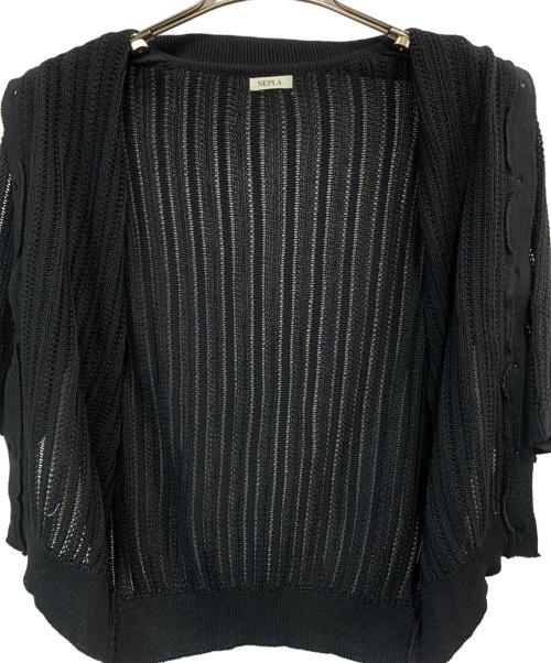 NEPLA（ネプラ）NEPLA (ネプラ) ニットポロシャツ ブラック サイズ:1(F)の古着・服飾アイテム
