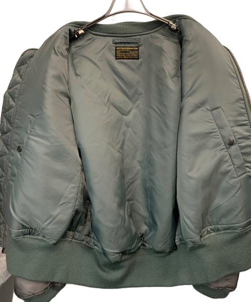 ALPHA（アルファ）ALPHA (アルファ) MA-1 DOBBS MODEL FADED グリーン サイズ:XLの古着・服飾アイテム