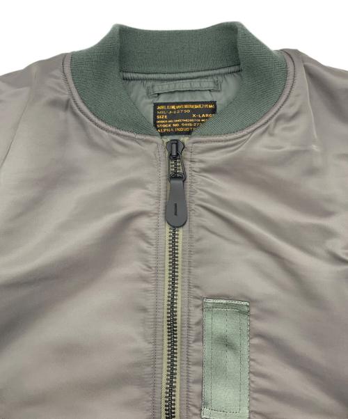 ALPHA（アルファ）ALPHA (アルファ) MA-1 DOBBS MODEL FADED グリーン サイズ:XLの古着・服飾アイテム