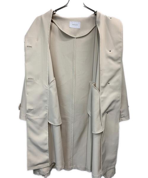 SIMPLICITE（シンプリシテ）SIMPLICITE (シンプリシテ) ノーカラーコート アイボリー サイズ:Freeの古着・服飾アイテム