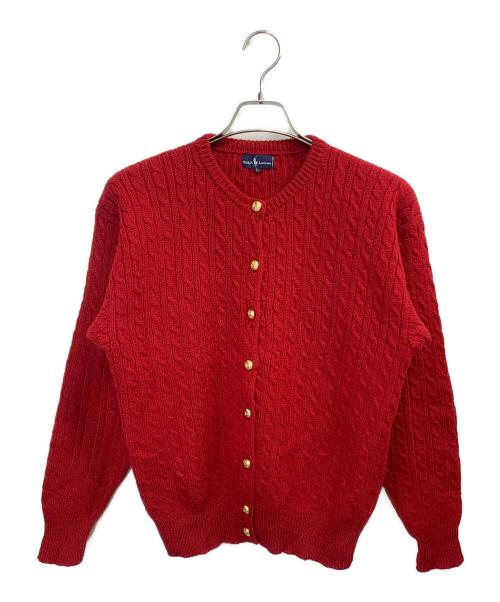 RALPH LAUREN（ラルフローレン）RALPH LAUREN (ラルフローレン) 厚手カーディガン レッド サイズ:Lの古着・服飾アイテム