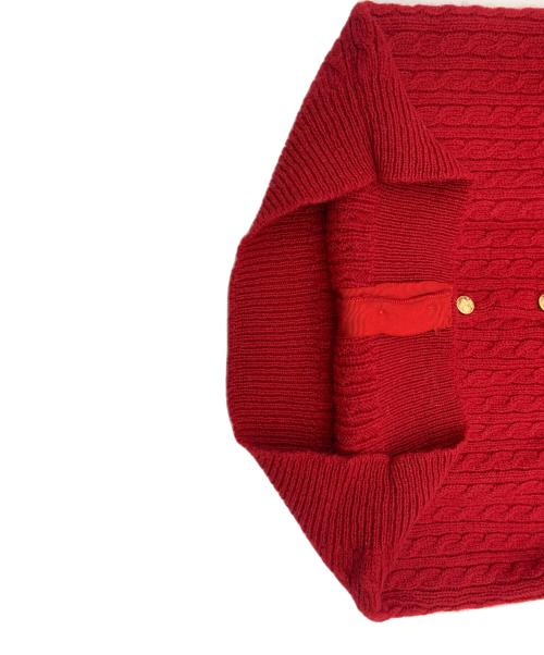 RALPH LAUREN（ラルフローレン）RALPH LAUREN (ラルフローレン) 厚手カーディガン レッド サイズ:Lの古着・服飾アイテム