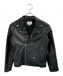 BEAUTY&YOUTH（ビューティーアンドユース）の古着「BY シープレザーライダース」｜ブラック